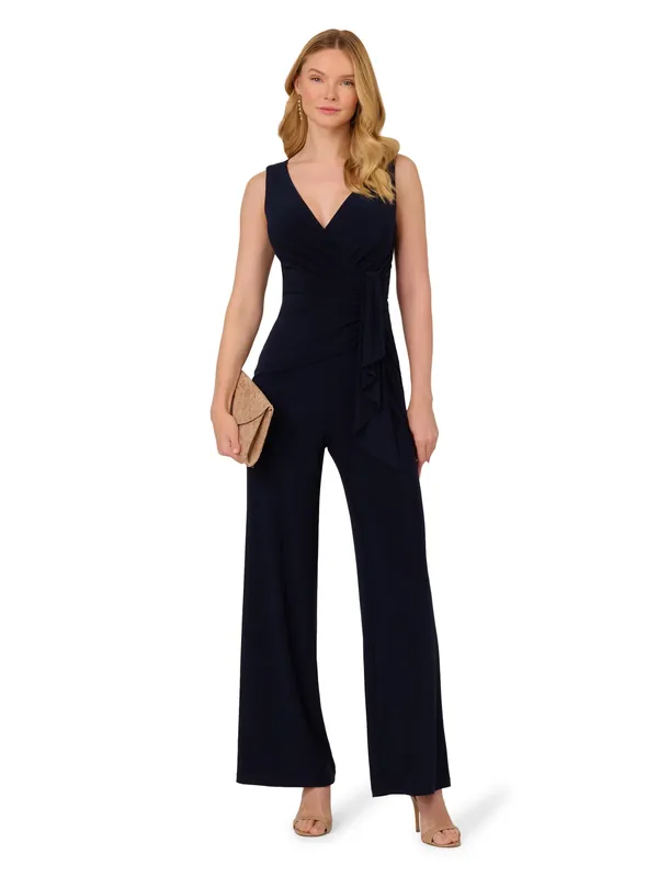 Jersey Draped Jumpsuit - Adrianna Papell