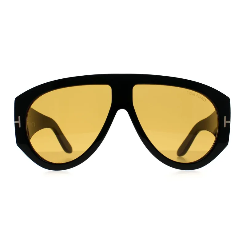 Aviator Shiny Black Brown Bronson FT1044 - Tom Ford