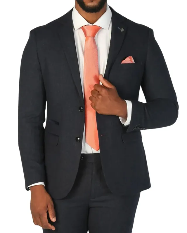 Men's Wool Blend Tweed Formal Blazer - Infinity Leather