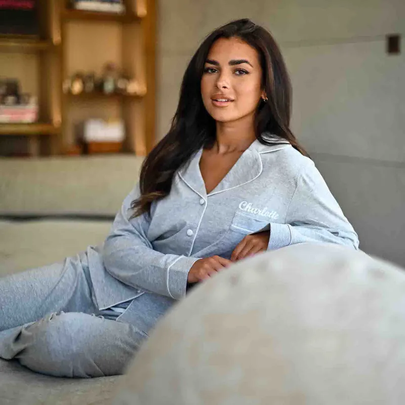 Personalised Jersey Long Pyjamas - Lulabay