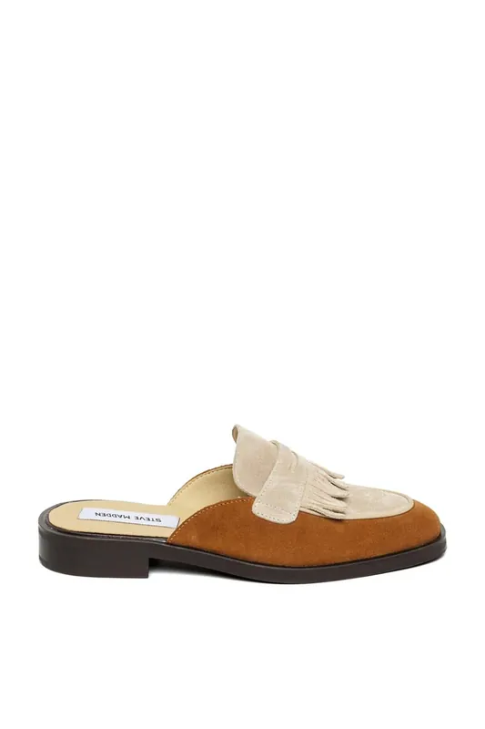 Nanette Mule Tan' Suede Flats - STEVE MADDEN