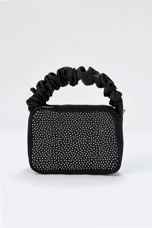 Diamente Evening Bag with Detachable Crossbody Strap - Belissh