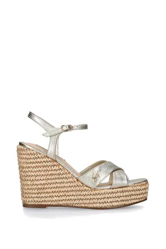 Cylo Gold' Leather Sandals - STEVE MADDEN