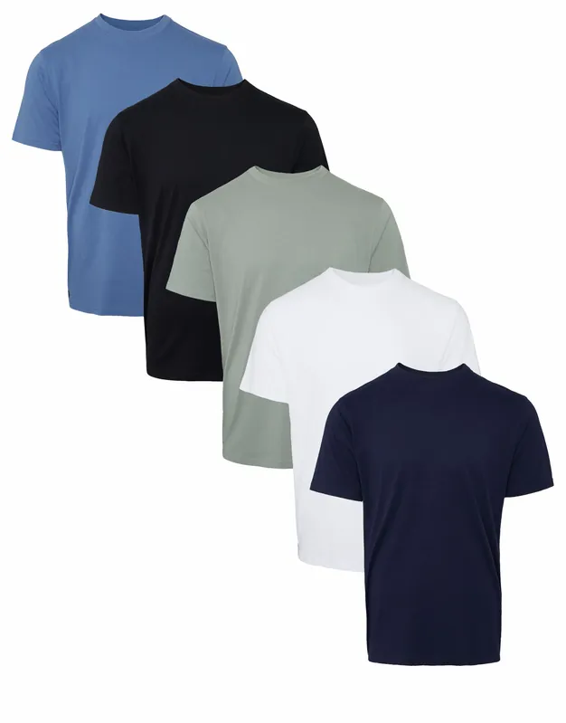 5-Pack 'Coretta' Short Sleeve Cotton T-Shirts