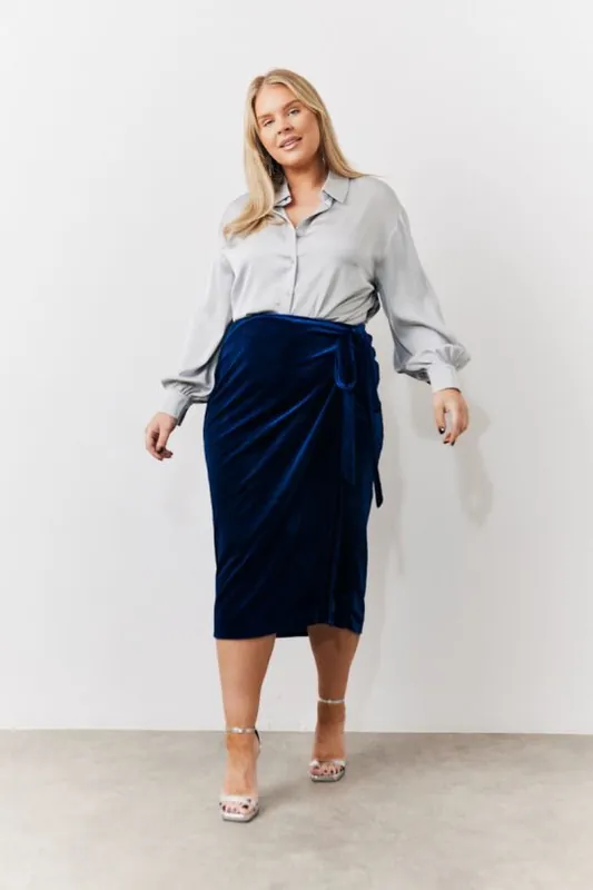 Silver Opaque Shirt - In The Style