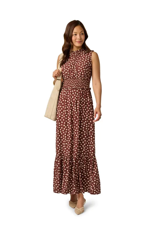 Print Smocked Maxi Dress - Adrianna Papell
