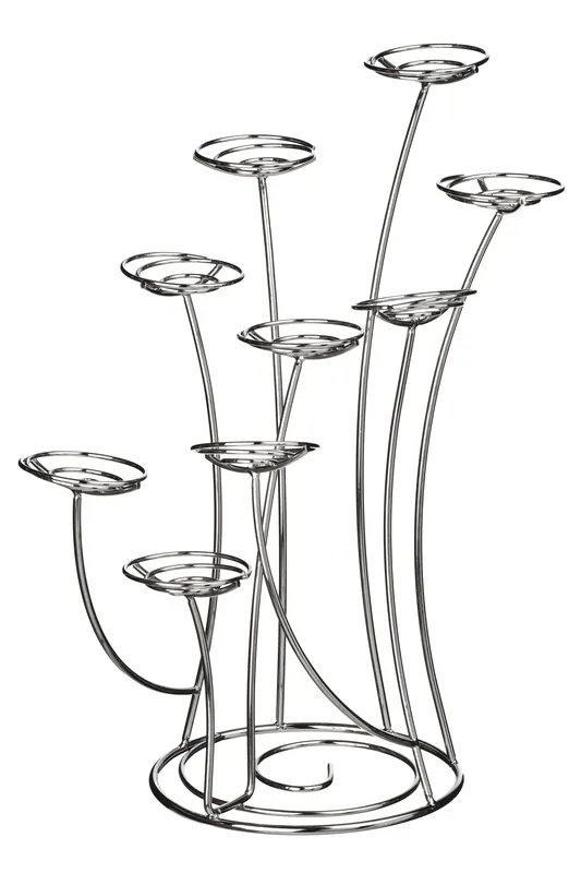 Faye Chrome 9 Cup Cake Stand - Orsina