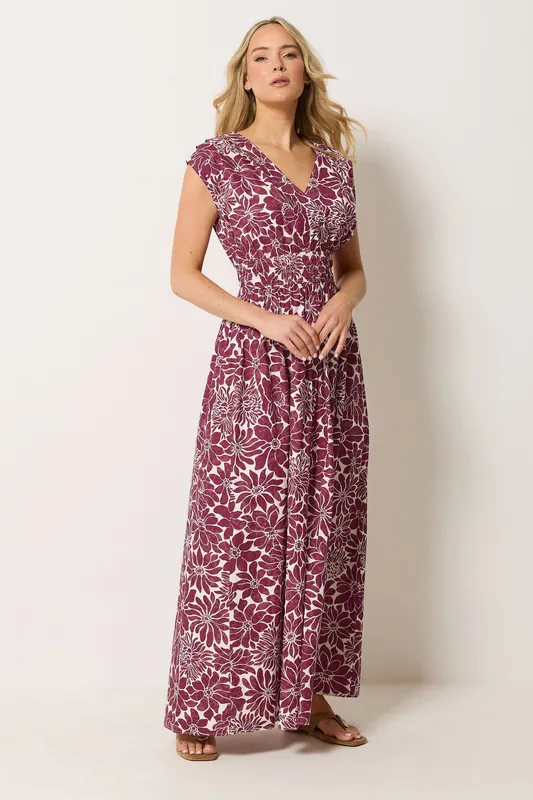 Tall Floral Cotton Wrap Maxi Dress - Long Tall Sally