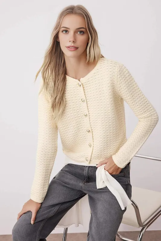 Classic Button-Through Knitted Cardigan