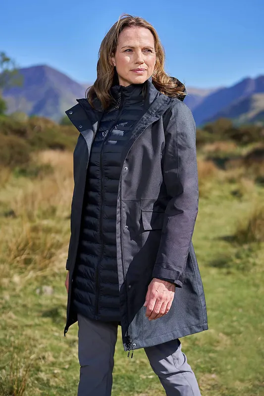 Rain On' Lightweight Full Zip Warm Padded 3 in 1 Waterproof Jacket - Mountain Warehouse