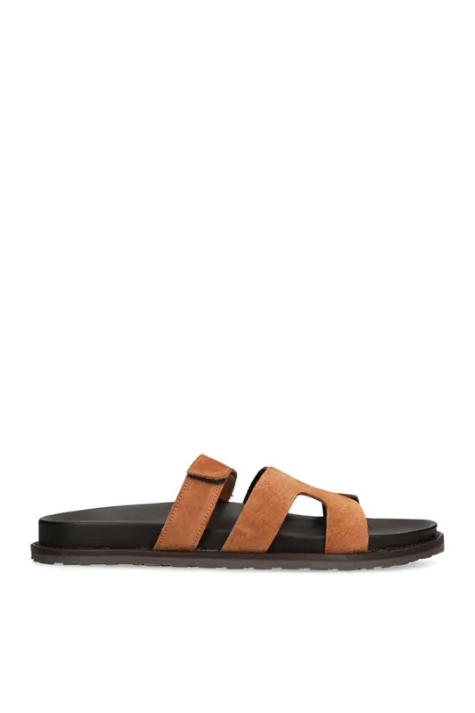 Manu Brown' Leather Sandals - STEVE MADDEN