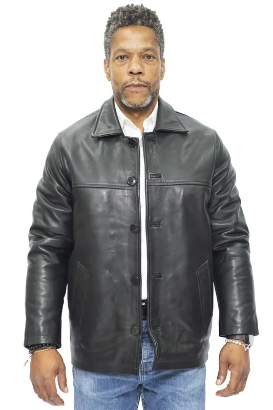 Cowhide Leather Box Jacket-Mendoza