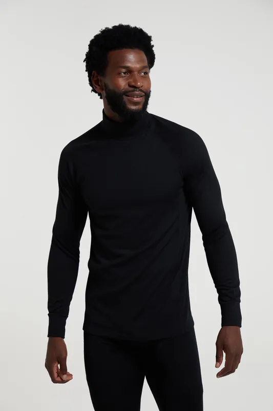Summit' Funnel Neck Moisture Wicking Merino Wool Top - Mountain Warehouse