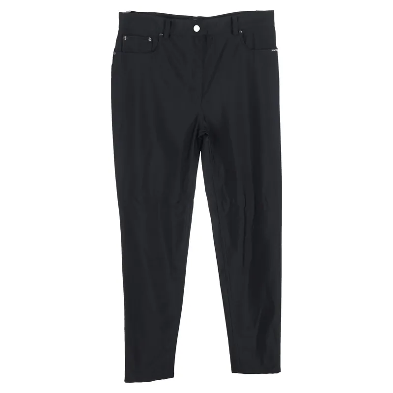 Preloved Straight Leg Trousers in Black Cotton - Tom Ford