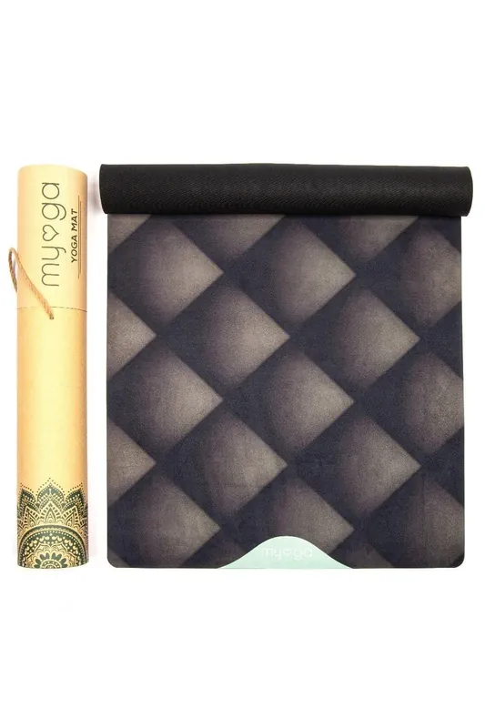Black Luxurious Vegan Suede Yoga Mat - Myga