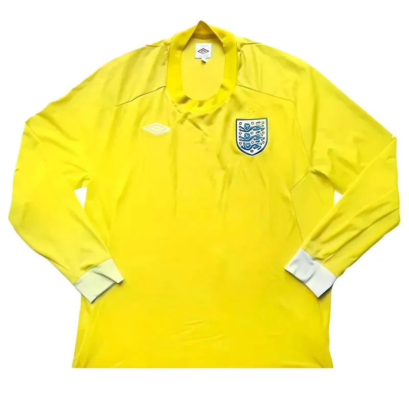 Preloved Mens 2010 2011 Goalkeeper LS Shirt Yellow Very Good - England