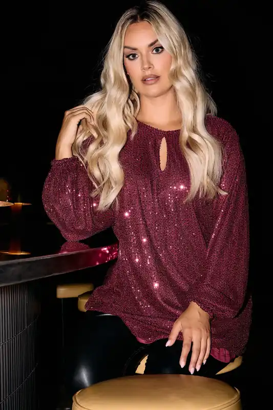 Sequin Keyhole Top - Yours
