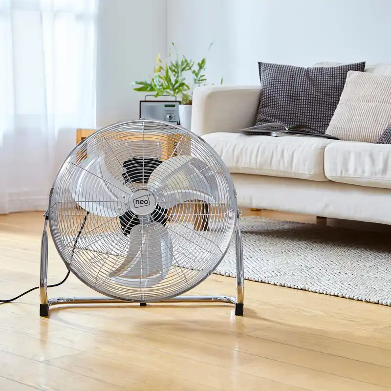High Velocity Chrome Metal Floor Freestanding Fan - 20 inch