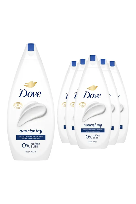 'Body Wash' 0% Sulfate SLES Nourishing Moisture Soft Smooth Skin, 6x720ml - Dove