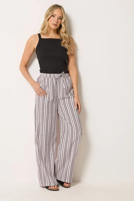 Tall Stripe Wide Leg Trousers - Long Tall Sally