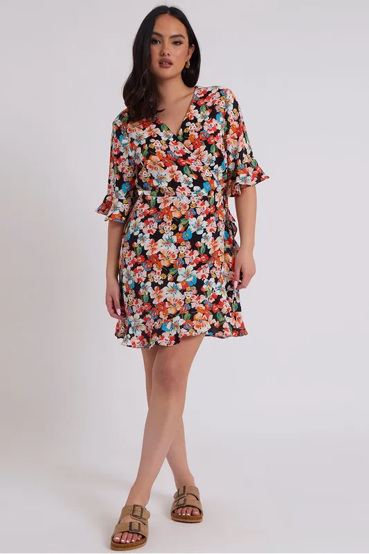 Bucks Floral Wrap Dress - Urban Bliss
