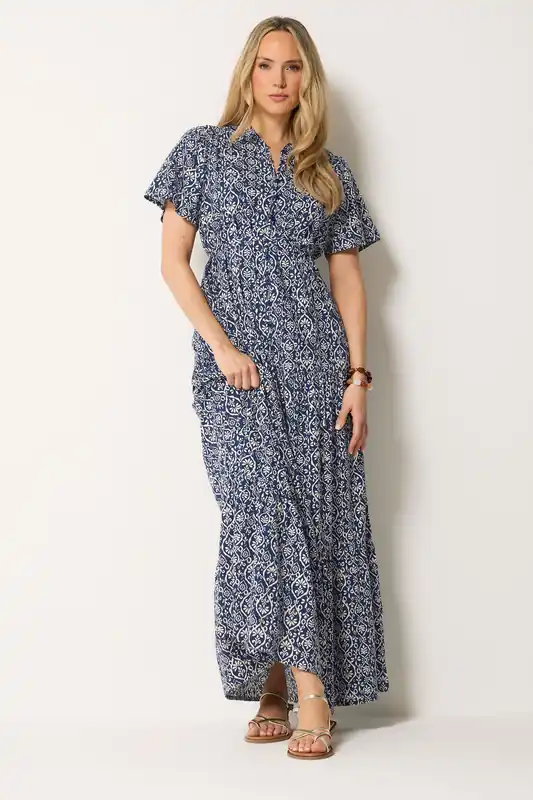 Tall Floral Tie Waist Maxi Dress - Long Tall Sally