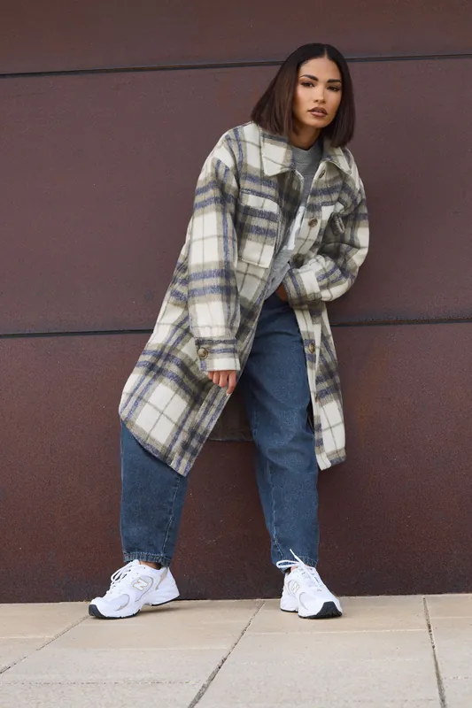 Petite Longline Printed Shacket - PixieGirl