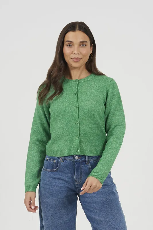 Soft Touch Crew Neck Cardigan - Brave Soul