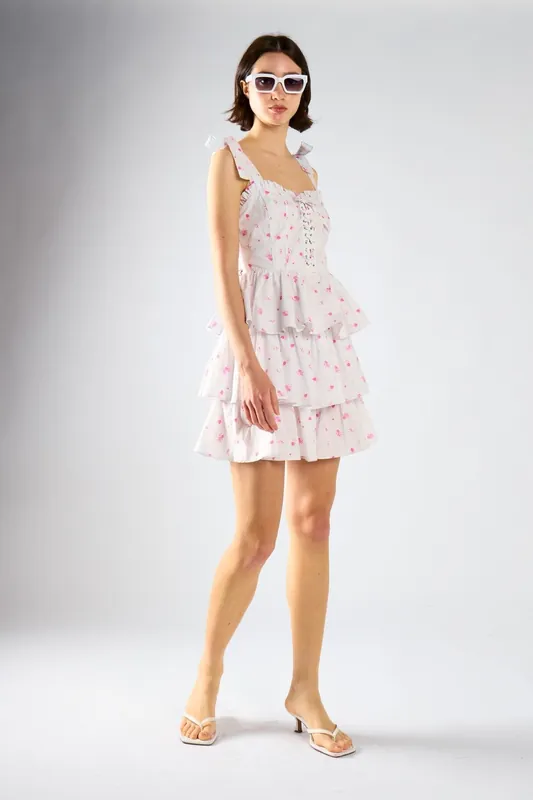 Tiered Corset Mini-Dress