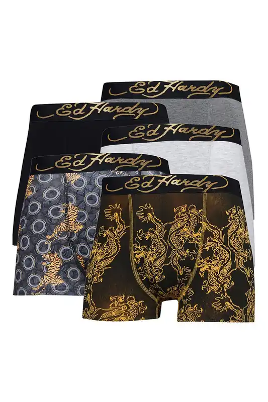 5 Pack Cotton Breathable Boxers Underwear - Carno Collection