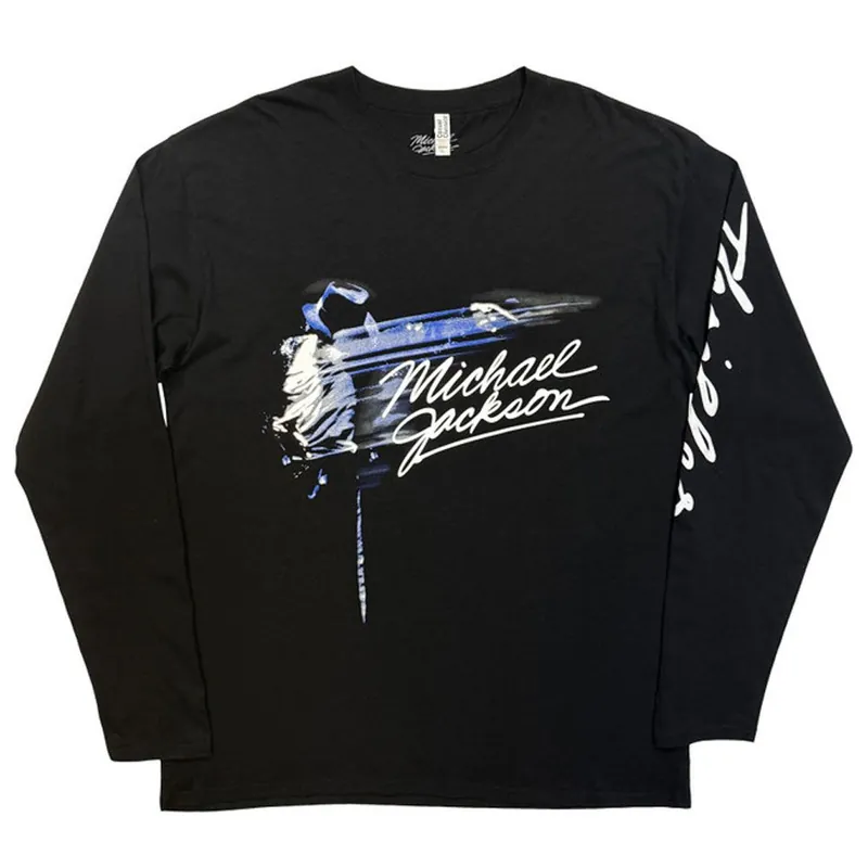 Michael Jackson Thriller Hat Poses Long Sleeve T Shirt - Rock Off officially Licensed Products