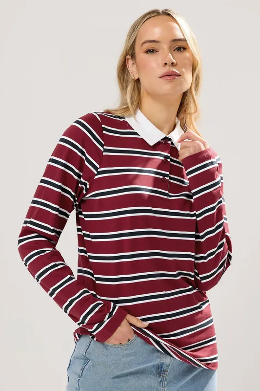 Tall Striped Polo Top - Long Tall Sally