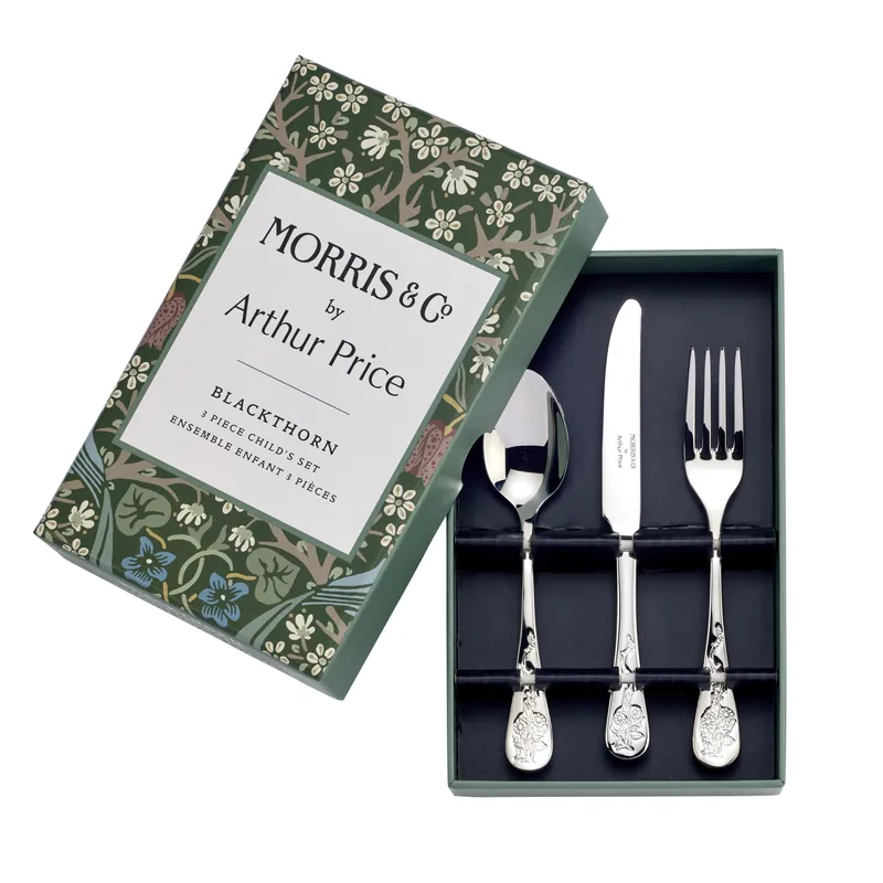 Morris & Co. 'Blackthorn' 3 Piece Childrens Gift Boxed Cutlery Set - Arthur Price