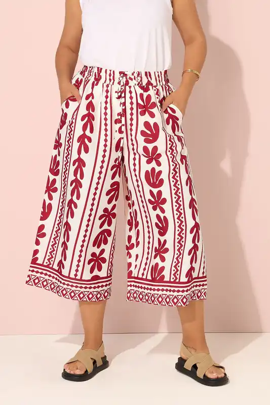 Aztec Leaf Midaxi Culottes - Yours