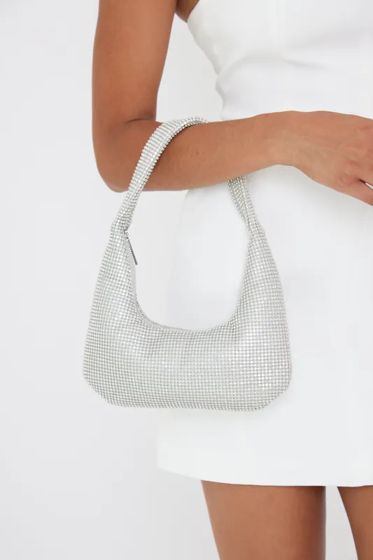Chainmail Round Crystal Bag - My Accessories London