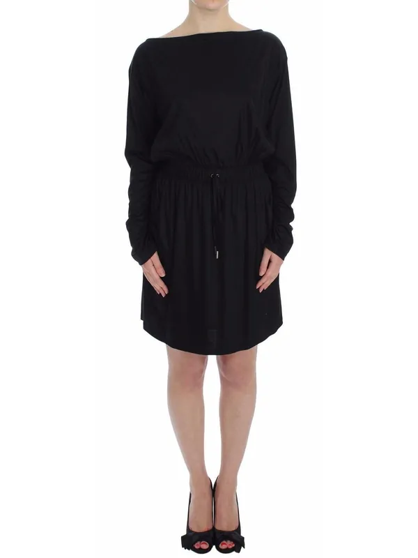 Long Sleeve Boat Neck Mini Dress - Versace Jeans