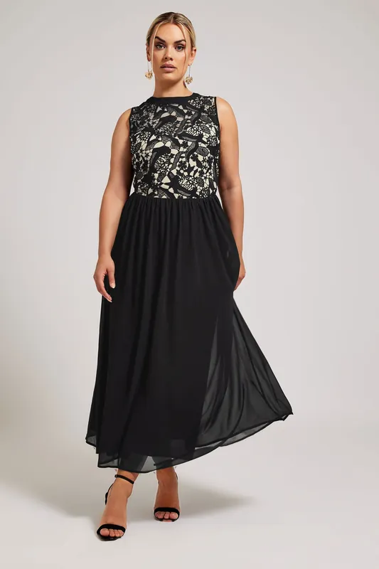 Lace Bodice Maxi Dress - Yours
