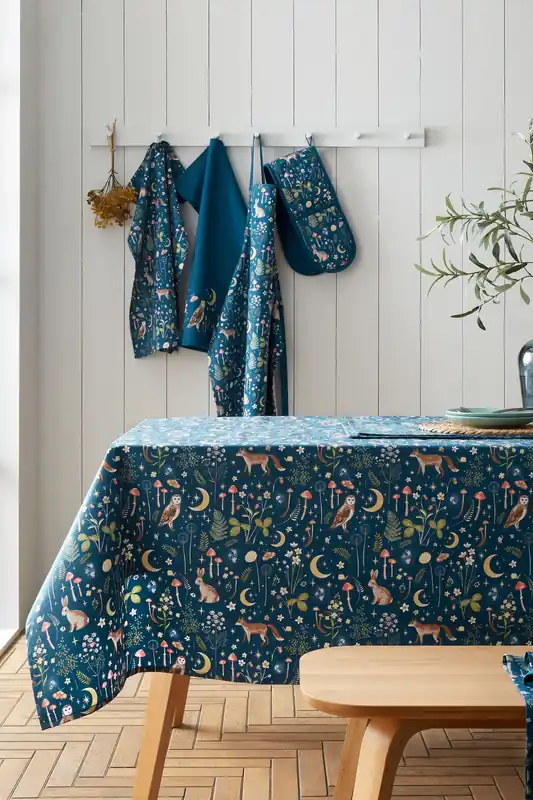'Enchanted Twilight Animals' Cotton 137x229cm Table Cloth - Catherine Lansfield