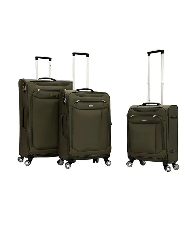 Lightweight Suitcase 4 Wheel Luggage Travel Cabin TSA Soft Bag - Infinity Leather