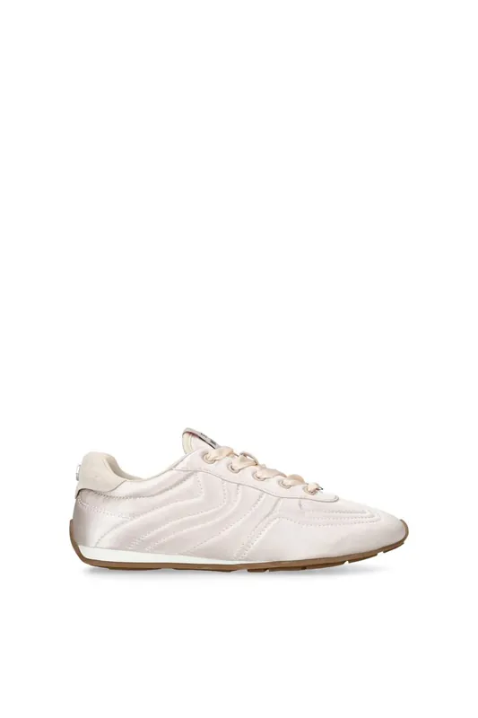 Abbi White Satin' Satin Trainers - STEVE MADDEN