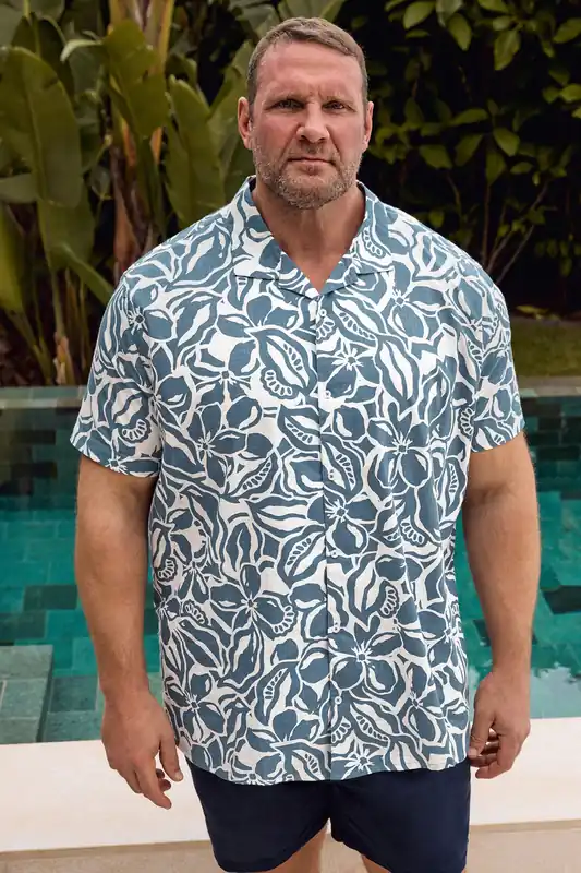 Abstract Print Short Sleeve Shirt - BadRhino