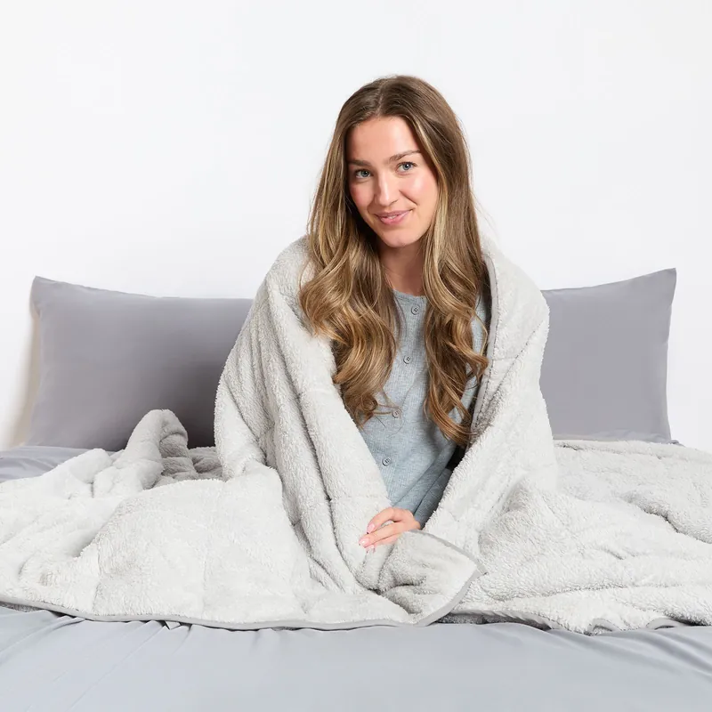 Teddy Fleece Sensory Sleep Therapy Weighted Blanket 125 x 150 cm 4kg - OHS