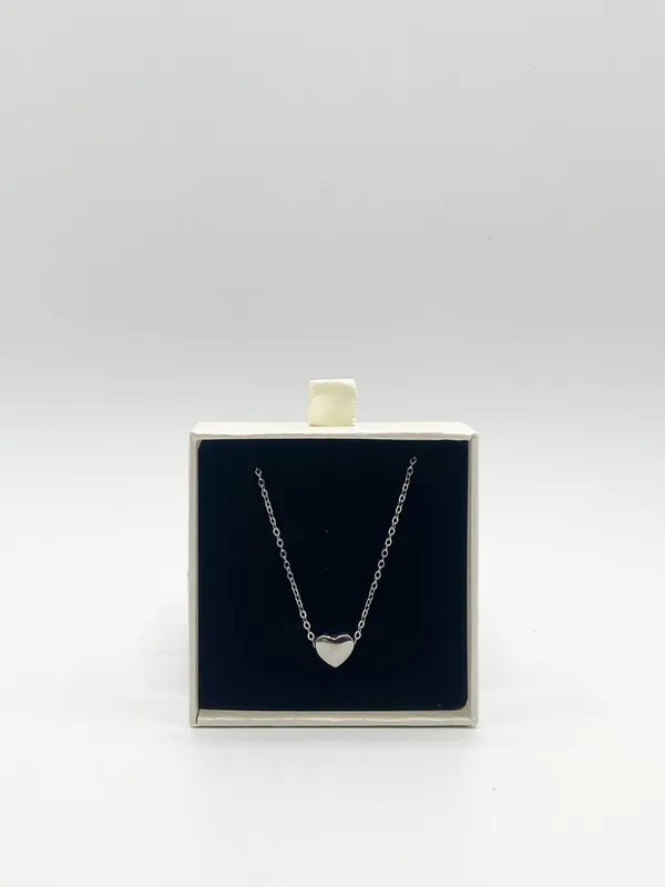 Small Heart Necklace in Silver - Gift Boxed