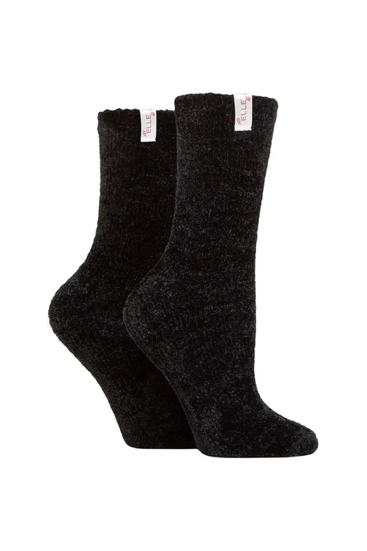 2 Pair Chenille Leisure Socks - ELLE