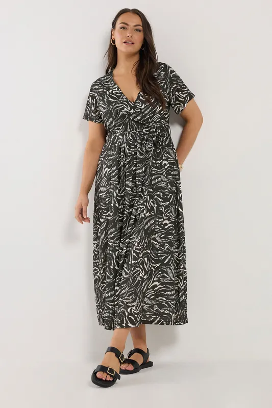 Abstract Wrap Maxi Dress - Yours