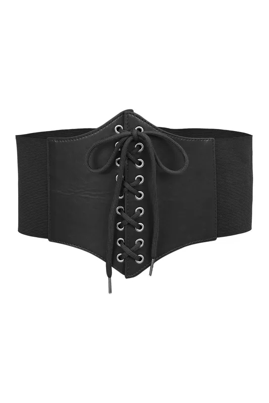 Classic Lace-Up Wide Corset Belt