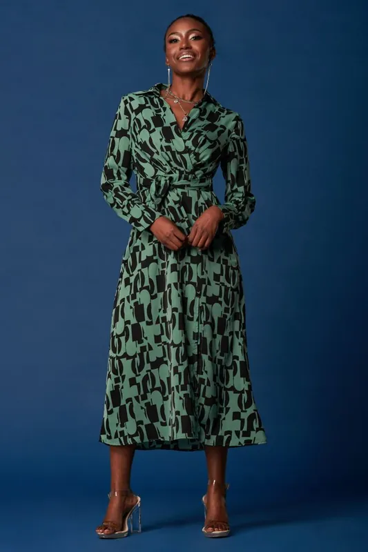 Wrap Detail Shirt Maxi Dress - Jolie Moi