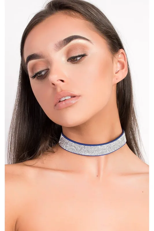 Maria Suede Diamante Choker - IKRUSH