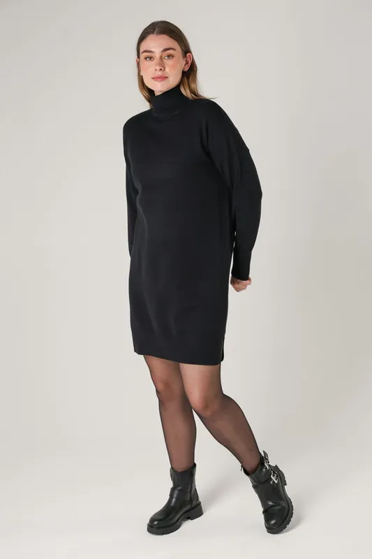 Cosy Roll Neck Long Sleeve Mini Dress - French Connection