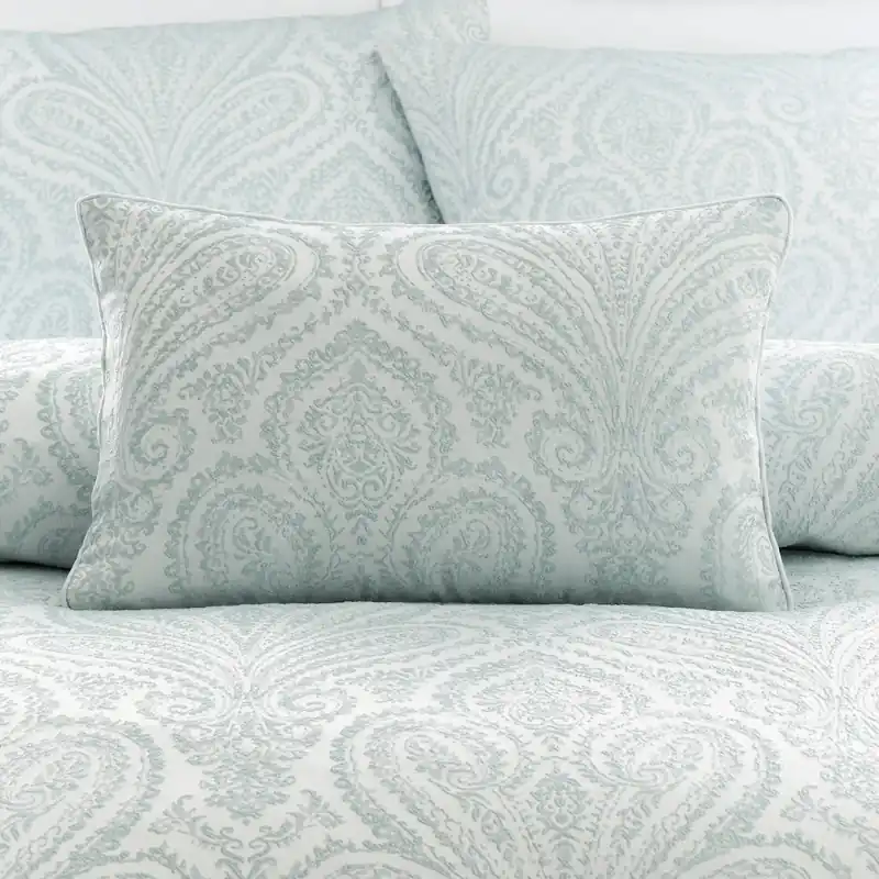 Montpellier Paisley Jacquard Filled Boudoir Cushion Pillow 32 x 50cm - Portfolio Home